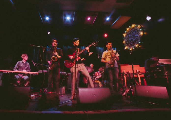 Musicians performing on stage