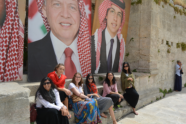 Students on an anthropology-led study abroad in Amman, Jordan. 