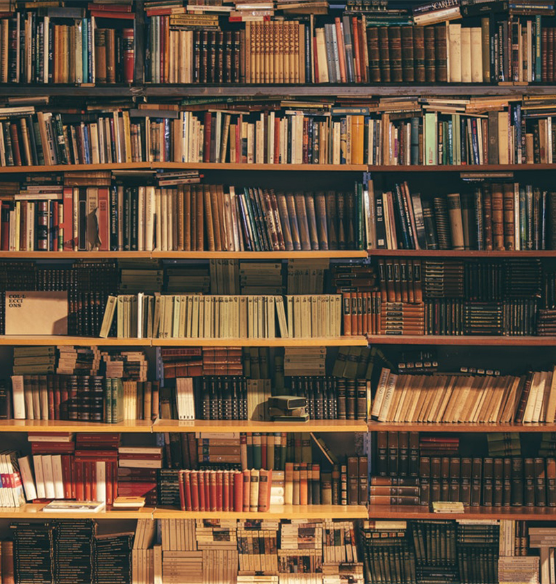 Books in a library