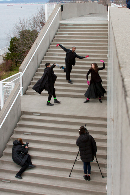 UW Creative Research Fellow Margarita Bali and community dancers. Photo by Cynthia Mullis