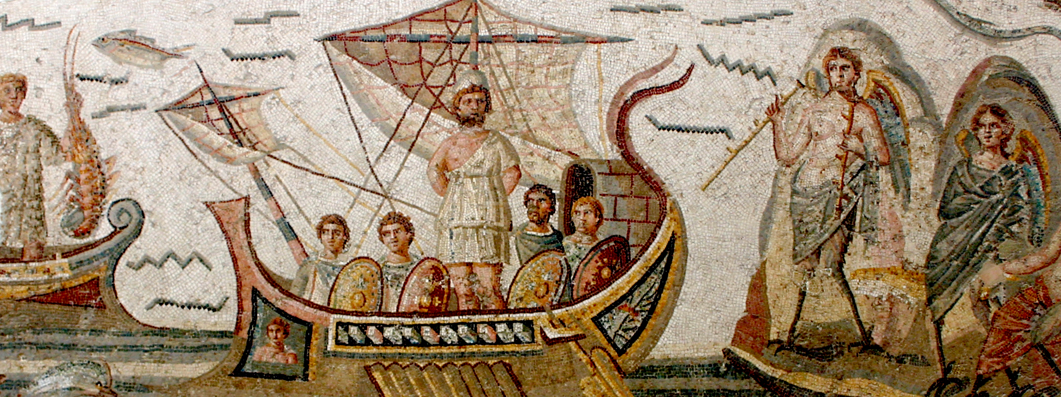 Mosaic of Odysseus' journey