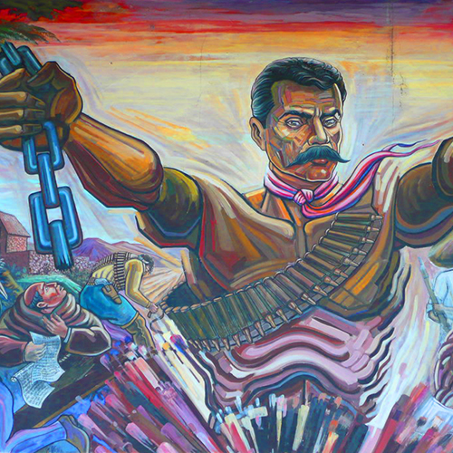 Painting of Mexican soldier