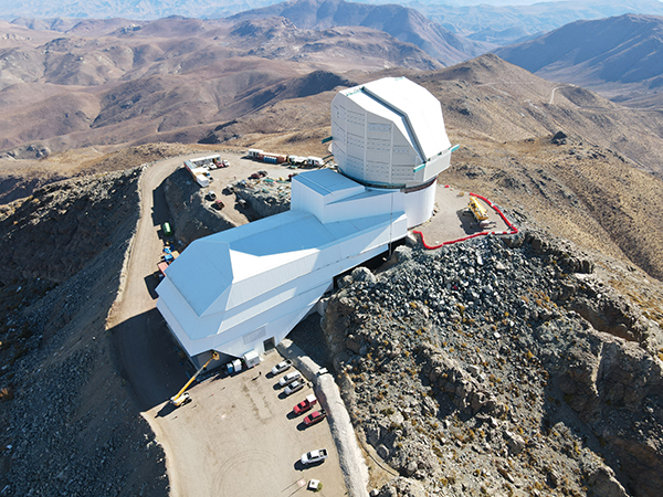 Aerial view of the Vera C. Rubin Observatory
