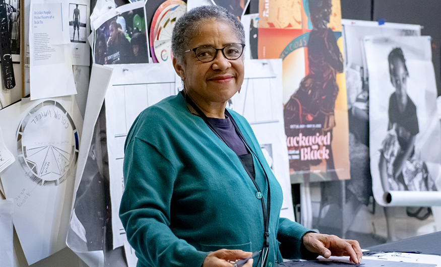 Barbara Earl Thomas in her art studio.