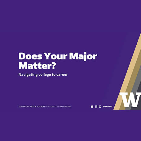 Screenshot of title slide from presentation titled Does Your Major Matter?