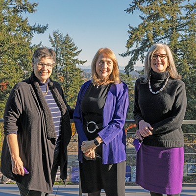 UW President Cauce, Cathy Davidson, CAS Dean Dianne Harris