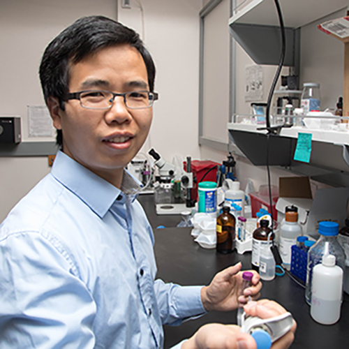 Dan Fu in his lab