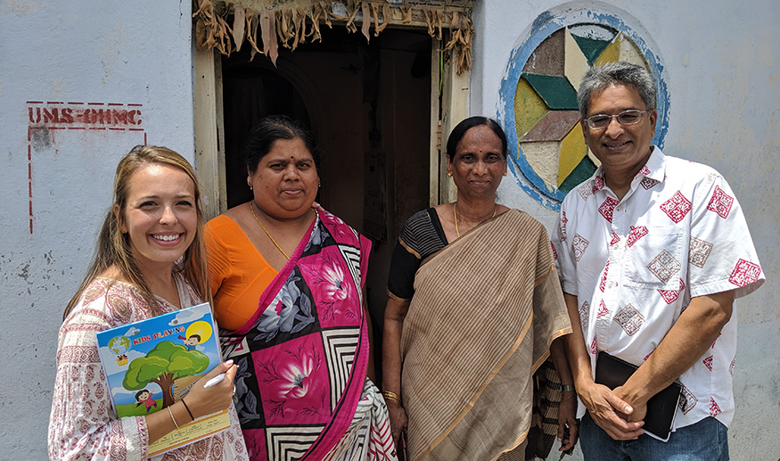 Alexa Bednarz with others in India