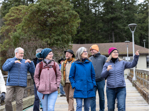 Dean Dianne Harris and the group of Futurists at Friday Harbor Labs.