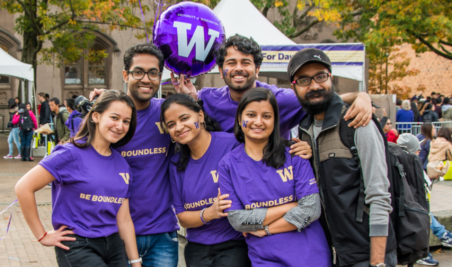 University of Washington students at Red Square