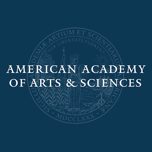 Words "American Academy of Arts & Sciences" against a blue background