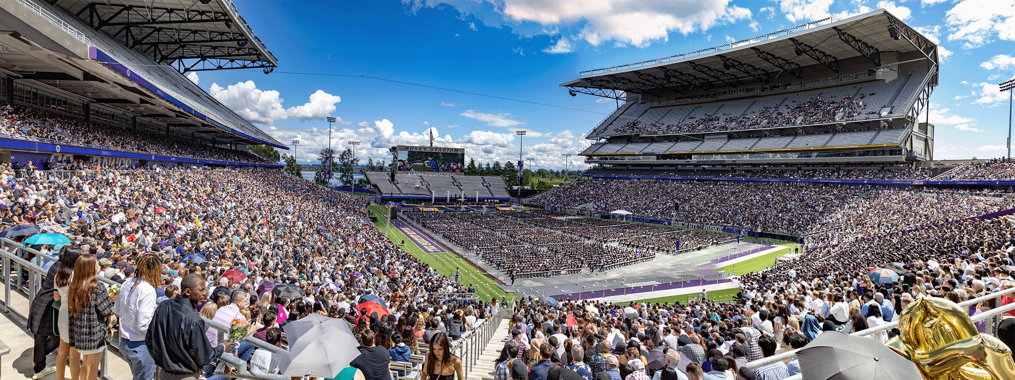 husky stadium for UW graduation.