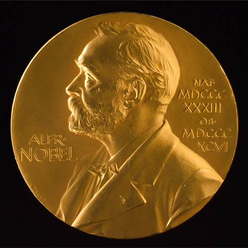 Gold Nobel Prize medal