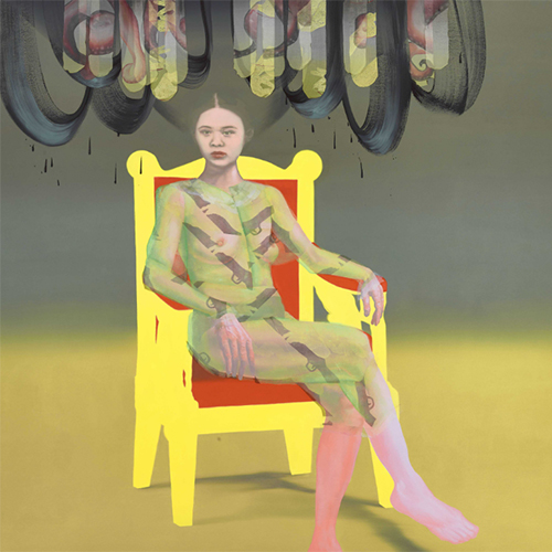 painting of seated figure