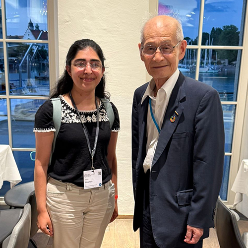 Sena Noaman with Nobel Prize recipient Akira Yoshino