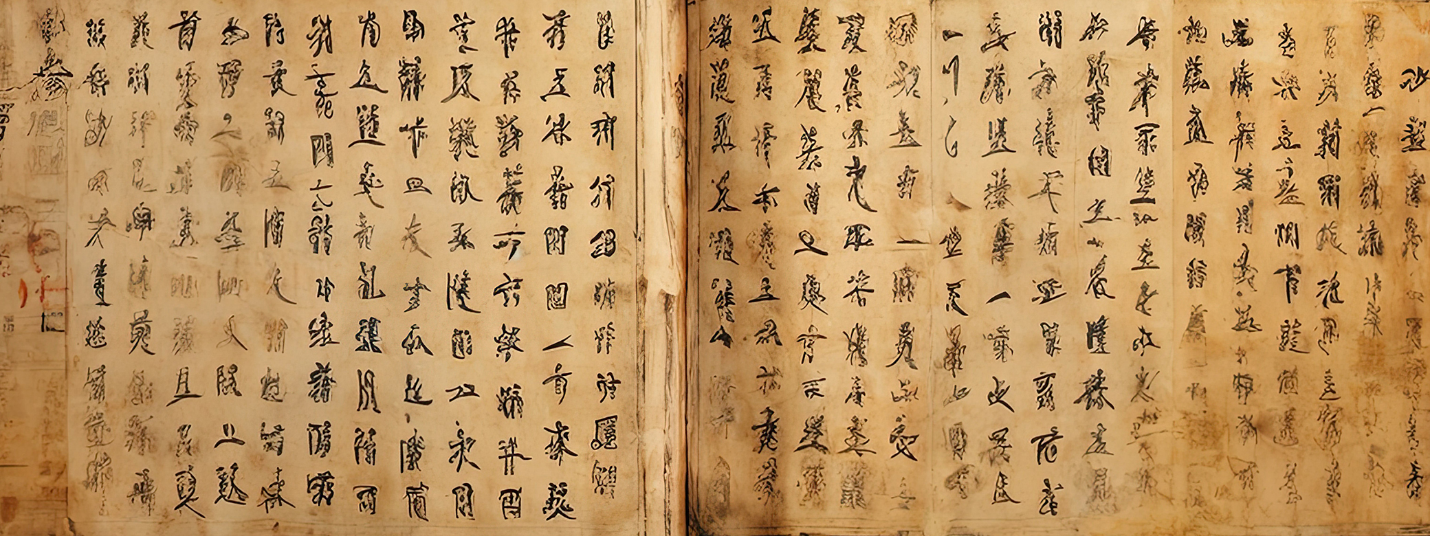 A very old document written with Classical Chinese characters