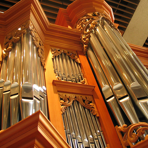 The soaring pipes of the UW's Littlefield Organ