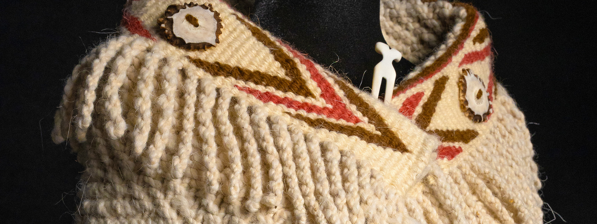 detail of a woven shawl