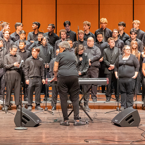 UW Gospel Choir in a rehearsal