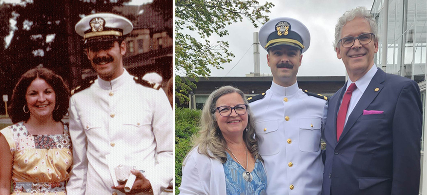 Two photos of Everett and Kathy Spring