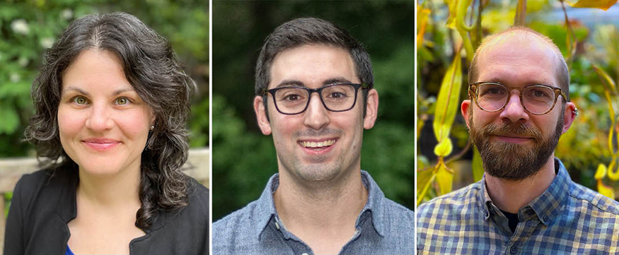 Photos of three Sloan Fellows