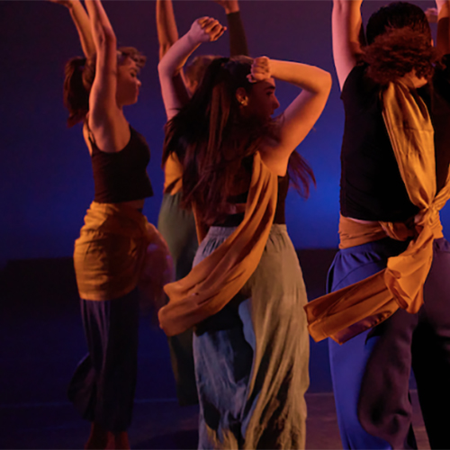 Close up of dancers during a performance