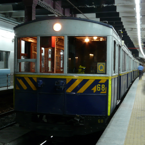 A Line: original 1913 car of subway line A, Buenos Aires