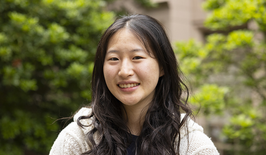 Emily Hao on the UW campus