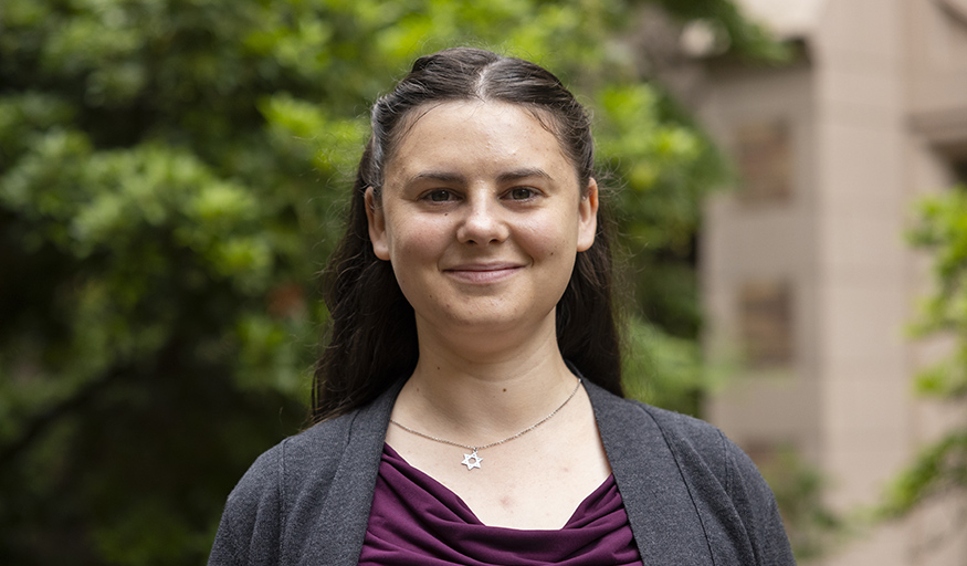 Laura Harris on the UW campus