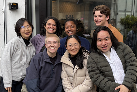 Arianna Long with six students on her research team.