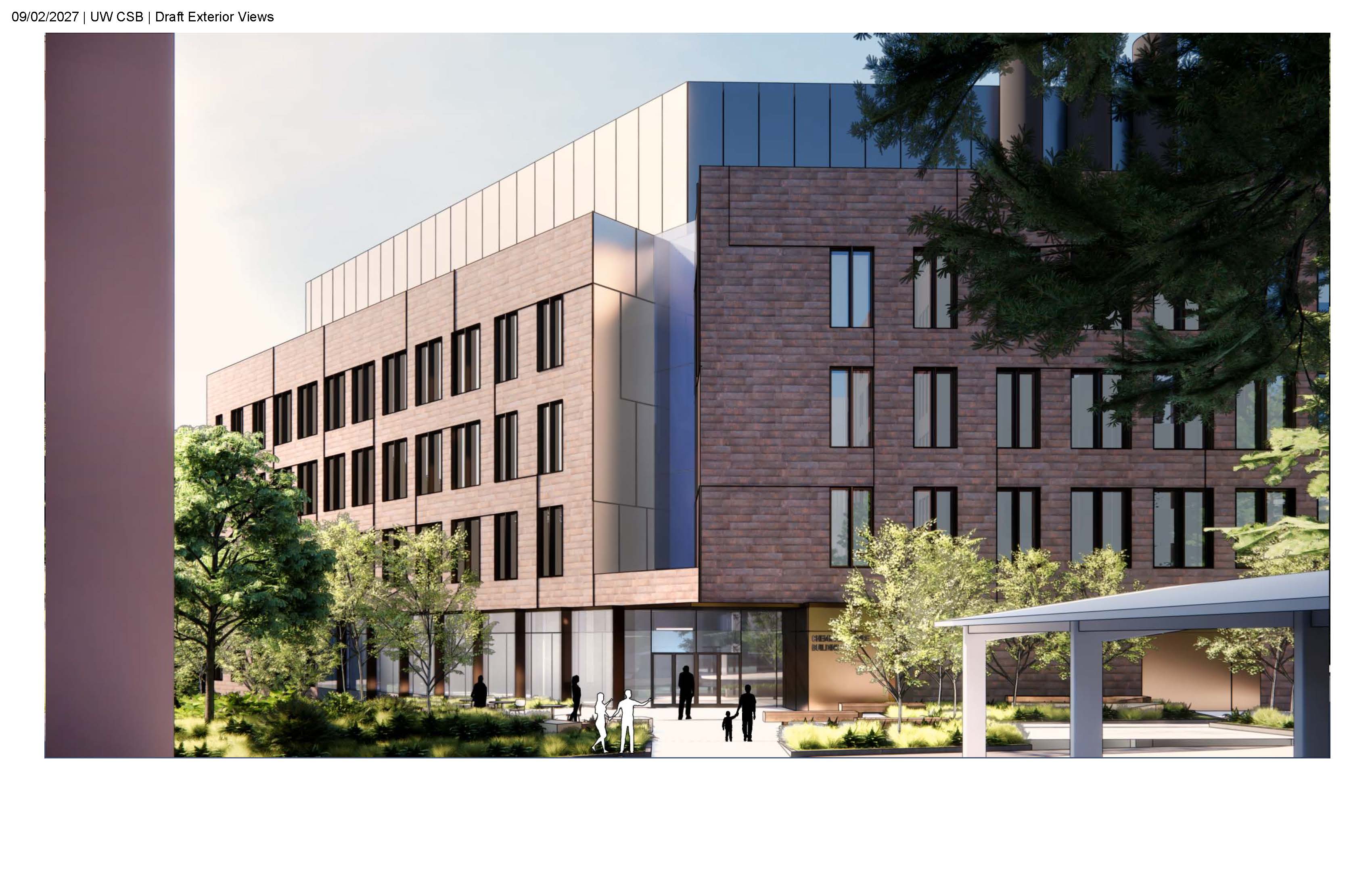 Exterior rendering of Chemical Sciences Building