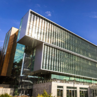 Life Sciences Building at UW is pictured under the sun