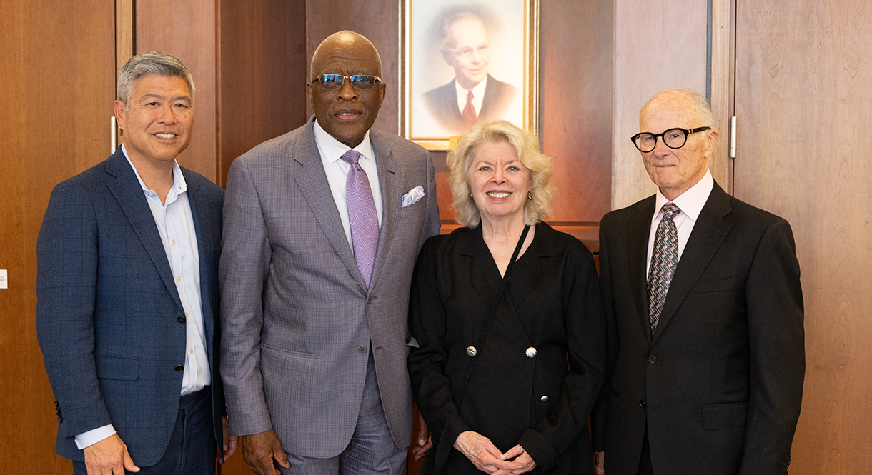 Dean Maeda poses with UW leadership and donors.