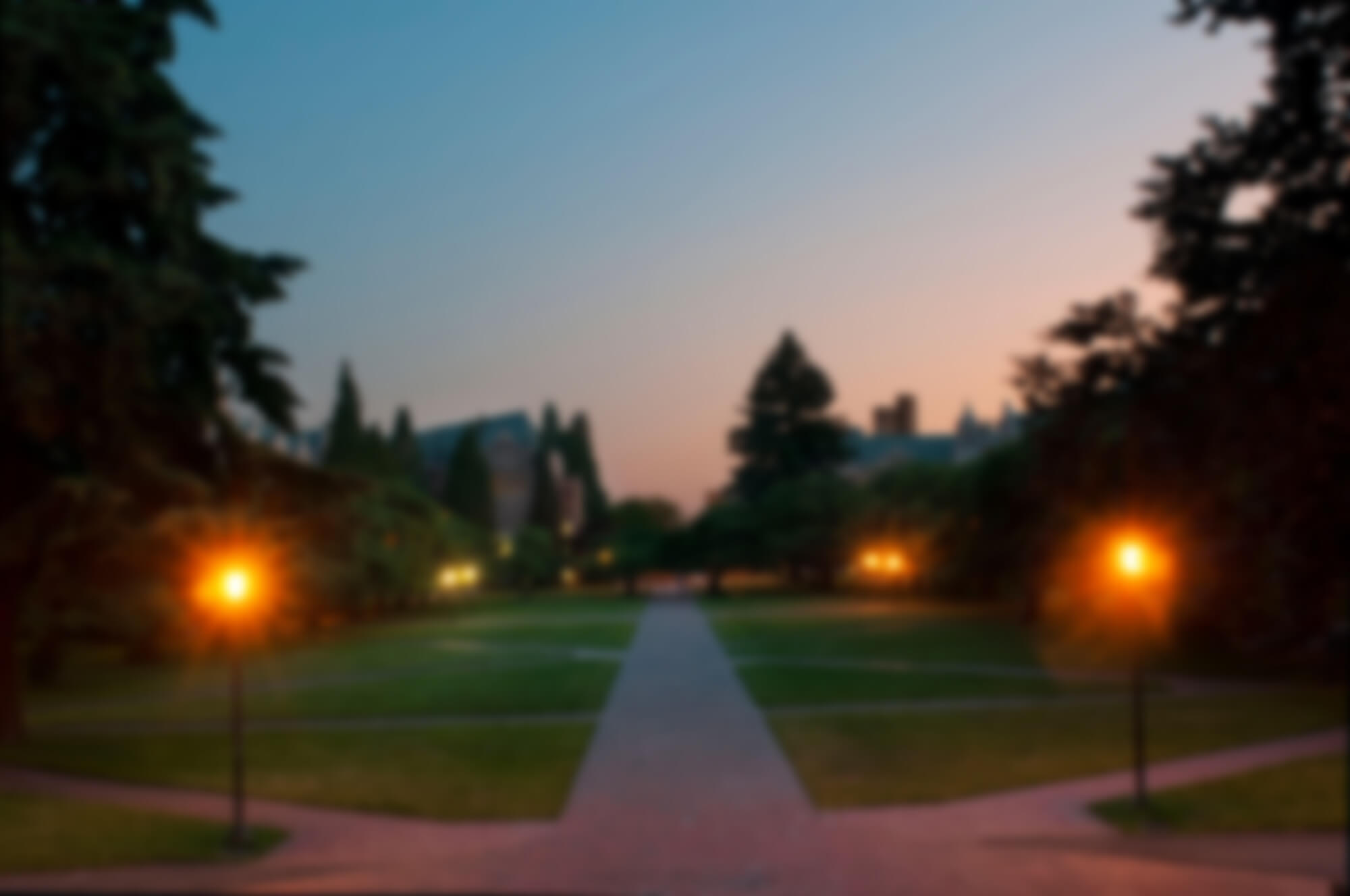UW Liberal Arts Quad at sunset